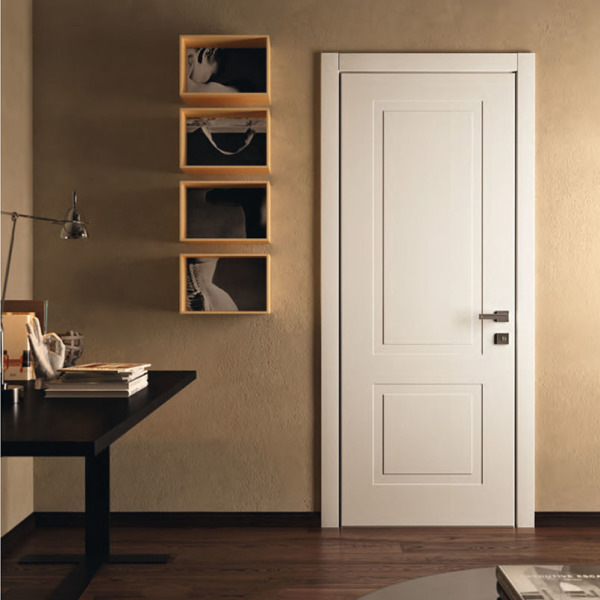 Garofoli - Porta blindata Sovrana con pannello Miraquadra mod. 2B laccato Bianco