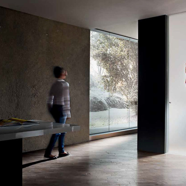 Henry Glass - Collezione Vetroveneto - Ugo Nespolo - Porta a battente decoro Numbers